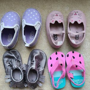 Lot of Girl Baby Toddler Shoes Size 4
